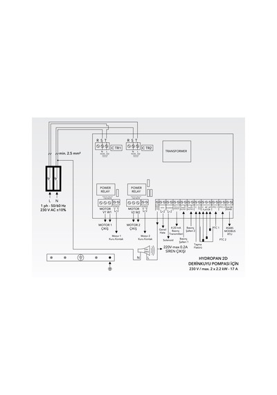 Etna Hydropan2d-aps İkili Hidrofor/dalgıç Panosu 220v-2x2,2 Kw