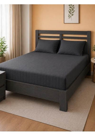 Bella Çift Kişilik 180x200 Cm Lastikli Çarşaf Takımı Antrasit