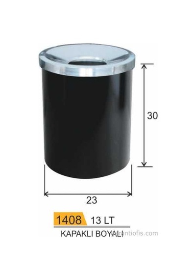 Garanti Metal 1408 Kapaklı Ofis Tipi Çöp Kovası (30x23)