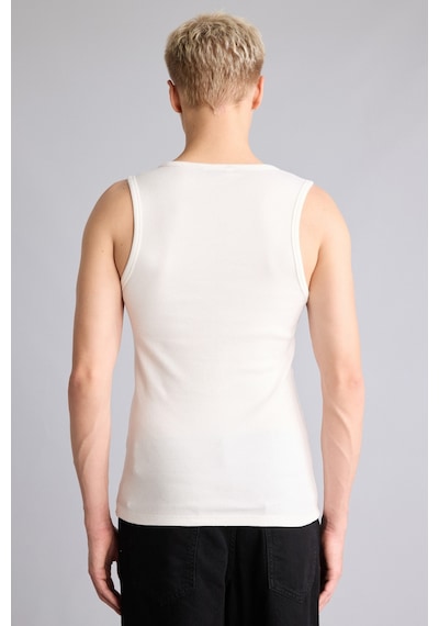 Defacto Regular Fit Ribana Düğmeli Atlet I1109ax26smwt34 Beyaz-wt34