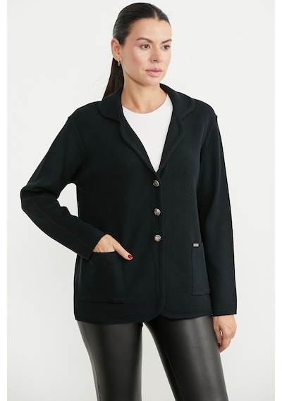 Sementa Oversize Cepli Triko Ceket - Siyah