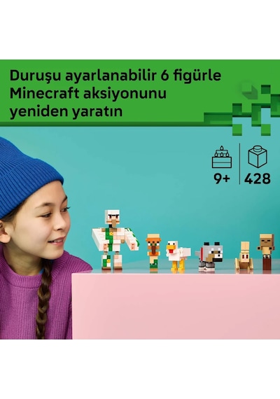 LEGO® Minecraft® Tavuk Jokey Çöl Saldırısı 21592 - 9 Yaş ve Üzeri Çocuklar için 6 Figür İçeren Oyuncak Yapım Seti (428 Parça)