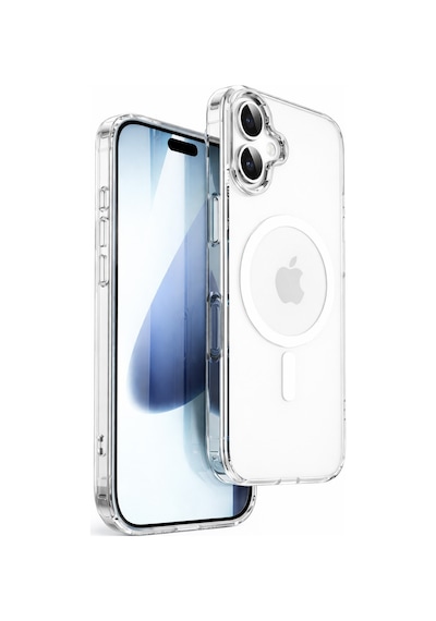Apple iPhone 17 Uyumlu Kamera Korumalı Magsafe Wireless Şarj Özellikli Lüks Şeffaf Silikon Telefon Kılıfı Resimdeki