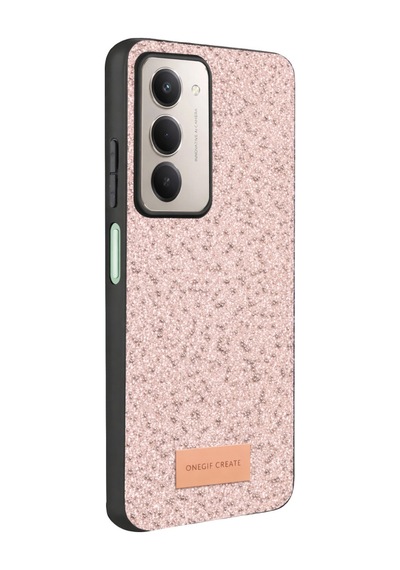 Xiaomi Redmi 15 4g Uyumlu Parlak Simli Taşlı Premium Kalite Kadın Telefon Kılıfı Kapak Pembe