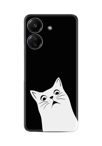 Tecno Spark Go 2024 Kılıf Desenli Silikon Platinium Series Şaşkın Kedi 1900