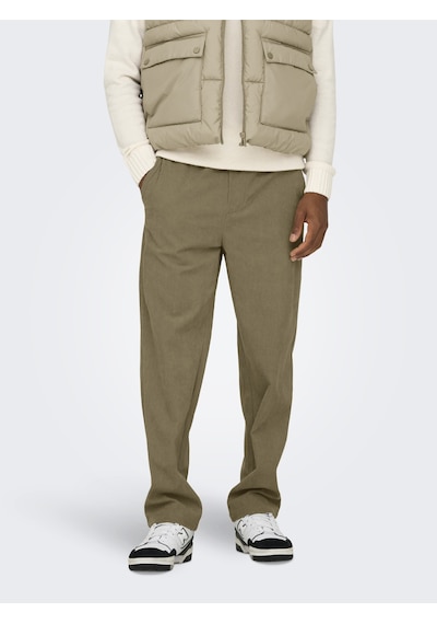 Only & Sons Onssınus Loose Corduroy 0111 Pant Erkek Kahverengi Pantolon - 22027421 Kahverengi