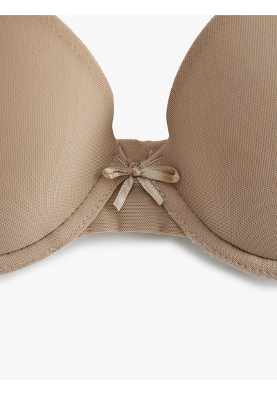 Koton Basic Tül Push Up Sütyen Bej 5wlk10070mk Ekru Ekru