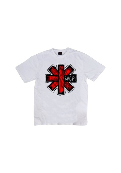 Stoned&Fame Unisex Beyaz Red Hot Chili Peppers Baskılı T-shirt Beyaz
