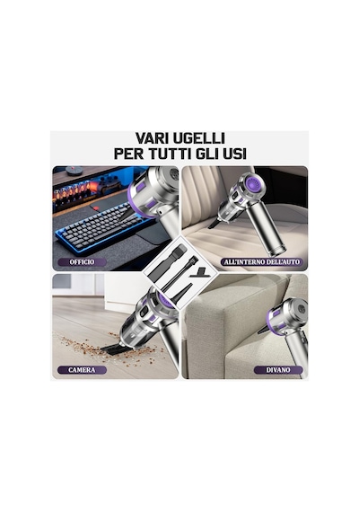 St-6697a Plus Şarjlı Araç İçi Süpürge Üfleme Vakumlama 20000pa Güçlü Vacuum Cleaner