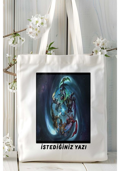 Art Hediye Starcraft Oyun Baskılı Omuz Çanta Kişiye Özel Model 2 Çok Renkli