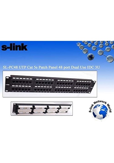Sl-pc48 48 Li Utp Cat5e Patch Panel
