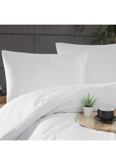Naturıca Polycotton Tek Kişilik Otel Nevresim Takımı 59 Tel Beyaz