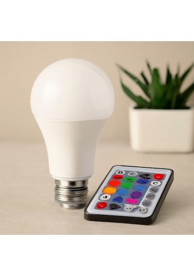 Kumandalı Rgb E27 Led Ampul 9w - 700 Lm, 15000 Saat Diğer