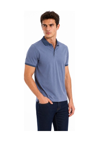 Baglan Erkek Polo Yaka Kısa Kollu Tişört Regular Kalıp T6092 Bgl-st05550 Mavi