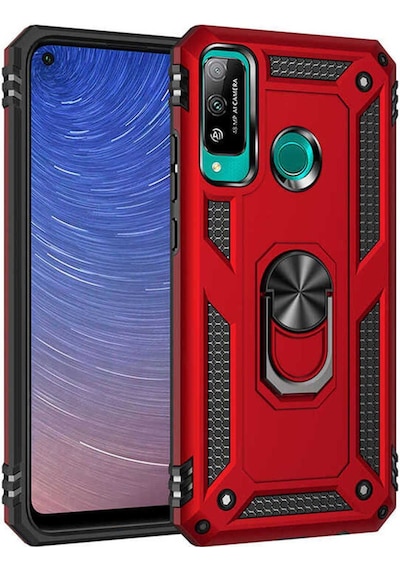 Huawei P40 Lite E Kılıf Zore Vega Kapak Kırmızı