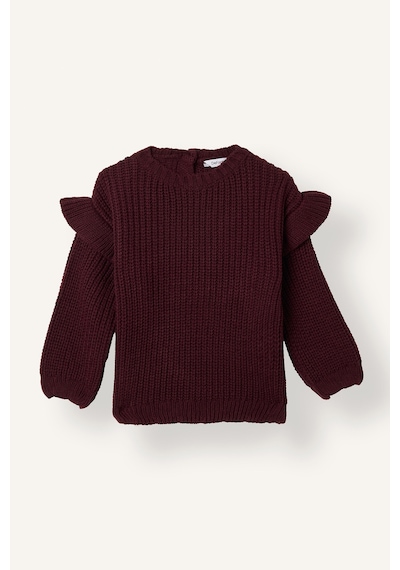 Defacto Bisiklet Yaka Triko Basic Kazak Kız Bebek F2627a526wnbr65 Bordo-br65