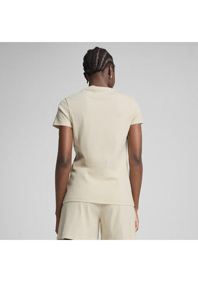 Puma 68502187 Ess Elevated Tee Kadın Spor Tişört Krem