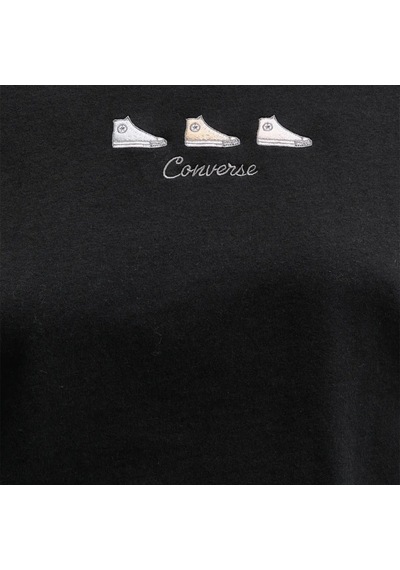 Kadın Nakışlı T-shirt Siyah-6408 SIYAH
