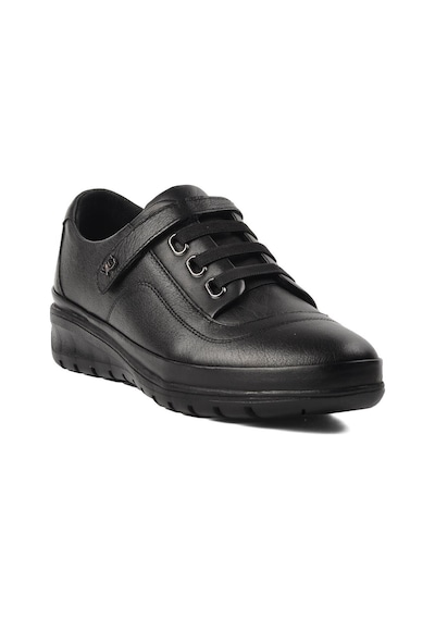 Voyager 7666 Kadın Siyah Deri 36-41 Comfort Ayakkabı Siyah
