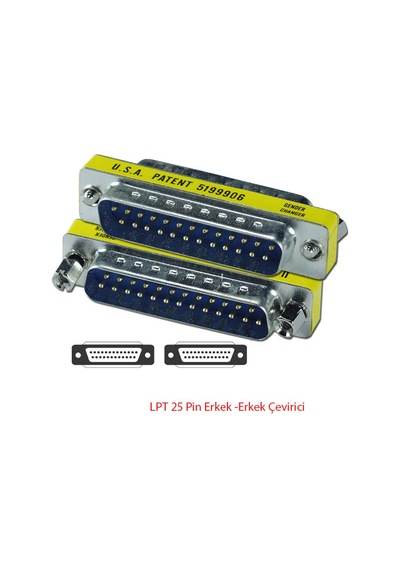 25 Pin Lpt Paralel Port Dişi Dişi - Erkek Erkek Çecirici 2'li Set
