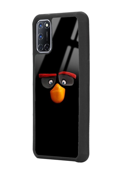 Oppo A52 - A72 Black Tasarımlı Glossy Telefon Kılıfı Siyah
