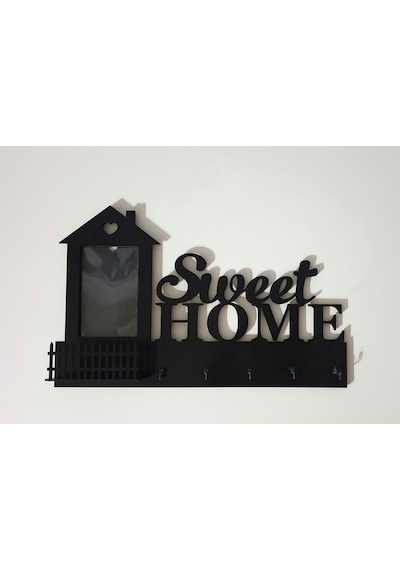 Fotoğraf Çerçeveli,Ahşap,Sweet Home Anahtar Askılığı