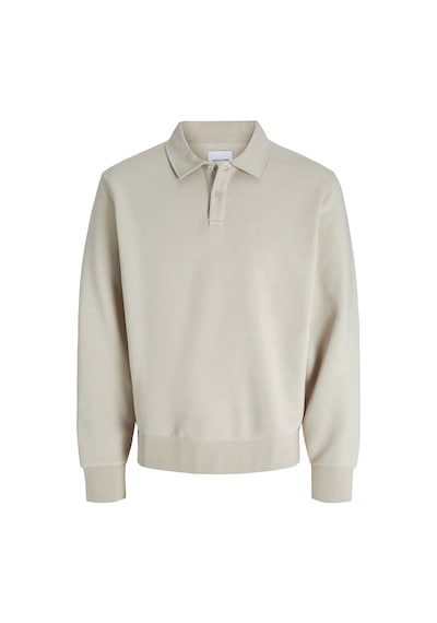 Jack & Jones Bradley Erkek Bej Polo Sweatshirt 12278586-mbm Krem
