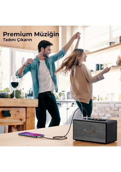 Bix BXAU103 3 M 3.5 MM Erkek Örgülü Aux Ses Kablosu