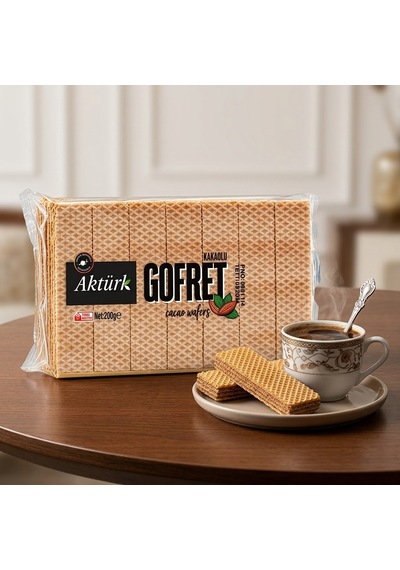 Aktürk Gofret Kakaolu 200 Gr 24 Lü
