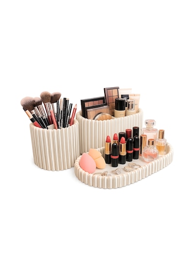 3'lü Set Dev Boy Takı Düzenleyici Organizer Kutusu Büyük Boy Masaüstü Takılık Siyah