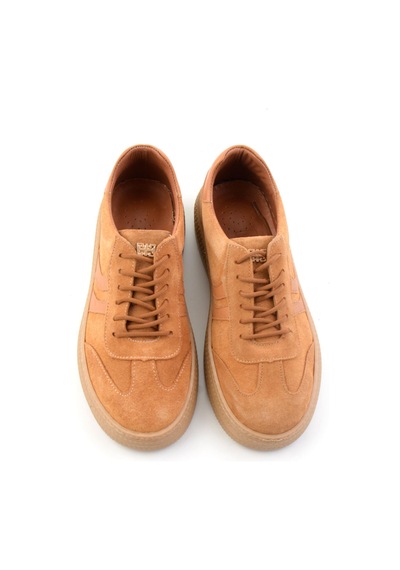 Bambi Taba Süet Hakiki Deri Kadın Sneaker K01753222202
