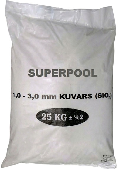 Superpool Havuz Filtre 1.0-3.0 Kuvars Kumu -25 Kg