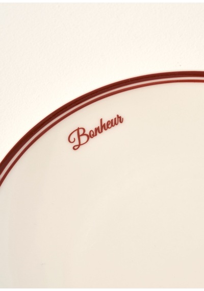 Bella Maison Bonheur Porselen Pasta Tabağı Bordo 21 Cm Bordo