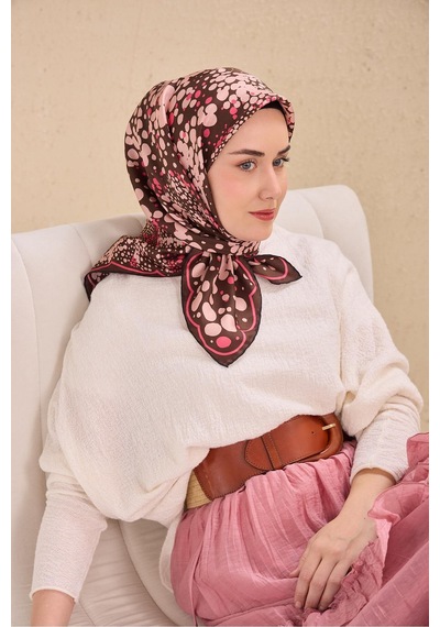 Silk Home Twill İpek Eşarp 11515-08 Kahverengi