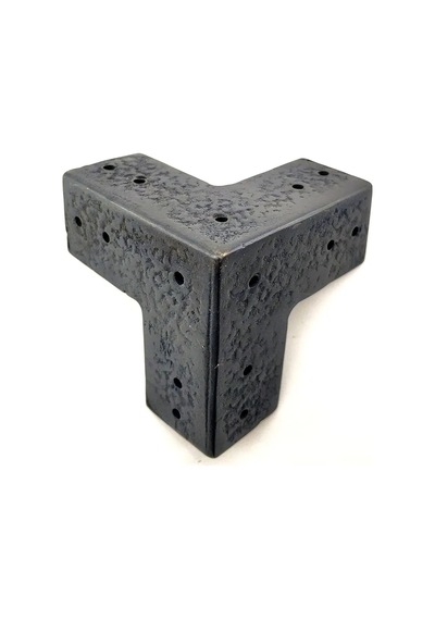 Antika Tarz Dekoratif Pirinç Köşe Gönye - 68x68 Mm, Oksit 007
