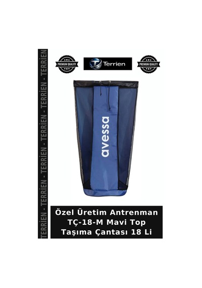 Özel Üretim Antrenman Tç-18-m Mavi Top Taşıma Çantası 18 Li