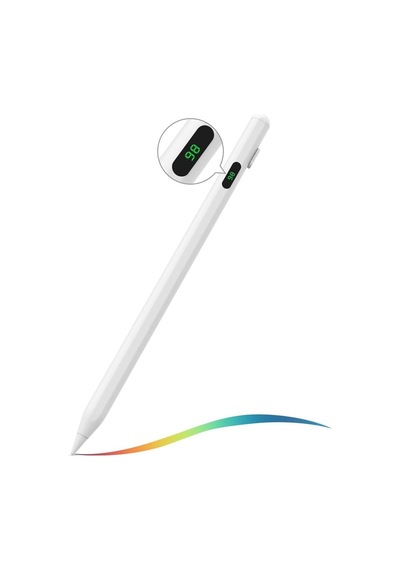 Zr61 Ios/android/windows Dokunmatik Ekran İçin Pil Göstergeli, Magnetik, Type C Şarj Kablolu Yedek Uçlu Stylus Dokunmatik Kalem Beyaz Belirtilmemiş