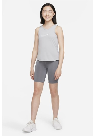 Nike One Kids Bike High Rise Leggings Shorts Yüksek Belli Kız Çocuk Biker Tayt Şort Gri