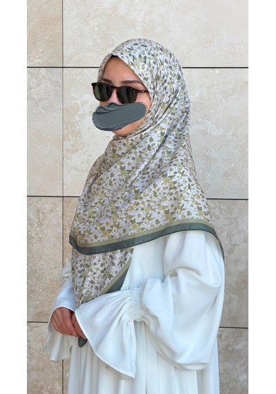 Qalortex Scarf Meyra Desen B.boy Eşarp - Çağla