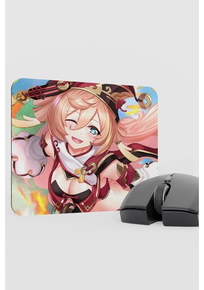 Yanfei Genshin Impact Anime Oyuncu V2 - 22x18 Gaming Mouse Pad Fare Altlığı