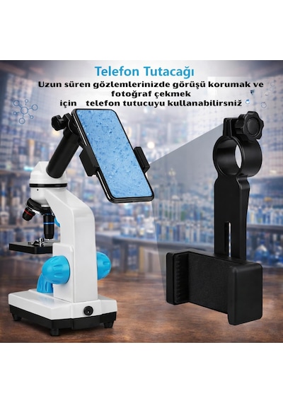 Artnest Profesyonel 2000x Zoom Dijital Biyolojik Mikroskop Hd Monoküler 2mp Elektronik Lens