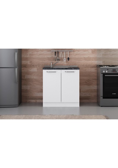Minar 80 Cm Mutfak Dolabı Beyaz 80-b1-alt Modül