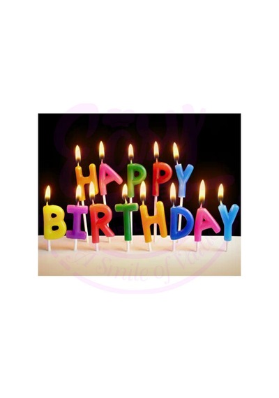 Cosmotex Rengarenk Happy Birthday Yazılabilen Doğum Günü Mumu 13