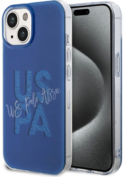 Apple iPhone Uyumlu 15 Kılıf U.s. Polo Assn.  Lisanslı Simli Parlak Alfabe Tasarım Kapak