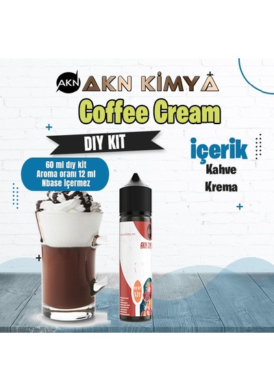 Coffee Cream Dıy Kit Kahve Krema Gıda Aroması %20 Oranda Aroma İçerir Hazır Değildir 60 Ml