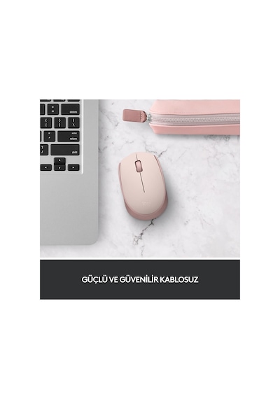 Logıtech 910-006865, M171 Rose, Usb Nano 2,4g Kablosuz, 1000dpi, Optik, 3 Tuşlu, 12ay Pil Ömrü, Mouse
