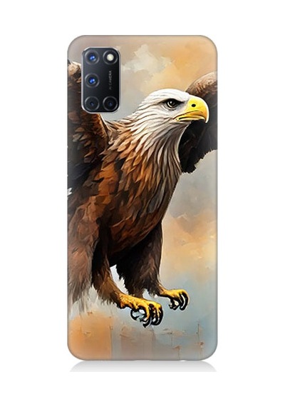 Oppo A92 Uyumlu Kartal Uçuşu Desenli Silikon Kılıf