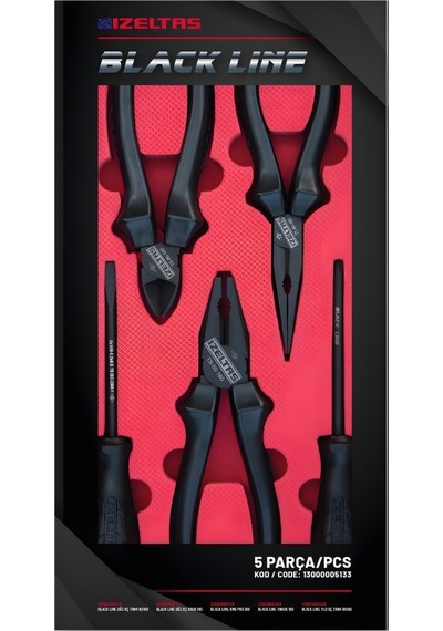 İzeltaş Black Line 5 Parça Set