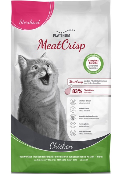 Platinum Meatcrisp Tavuklu Kısırlaştırılmış Yetişkin Kedi Maması 1,5kg
