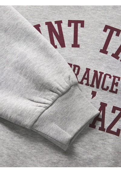 Jack & Jones Kadin Gögüs Baskili Relaxed Fit Sweatshirt - Merle - 12260608 Light Grey Melange Jack & Jones Kadin Gögüs Baskili Relaxed Fit Sweatshirt - Merle - 12260608 Light Grey Melange